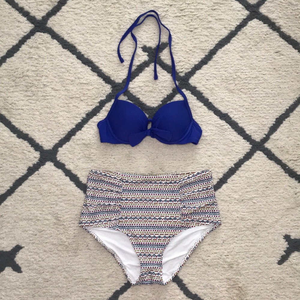 Aerie High Waisted Push Up Bridget Bikini Bathing Suit